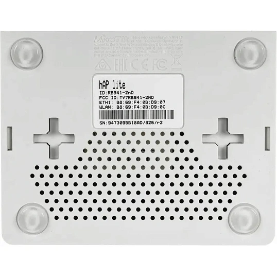 Маршрутизатор Wi-fi MikroTik RouterBOARD hAP lite RB941-2nD,N300,USB,PoE