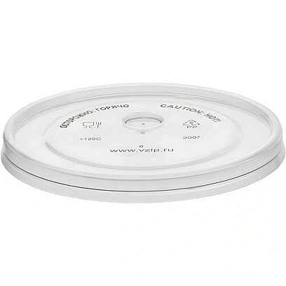 Крышка для стакана плоская d-90мм Прозрачная 1000шт/уп