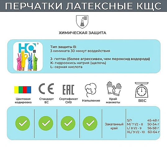Перчатки латексные HQ Profiline арт.73585 красные р.L