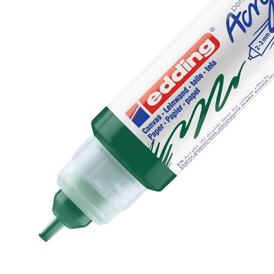 Маркер акриловый двусторонний 3D Edding 5400/904. Цвет Зеленый мох
