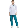 Костюм для медицинского персонала м01-КБР жен. цв.бел/бир (р.56-58) 170-176