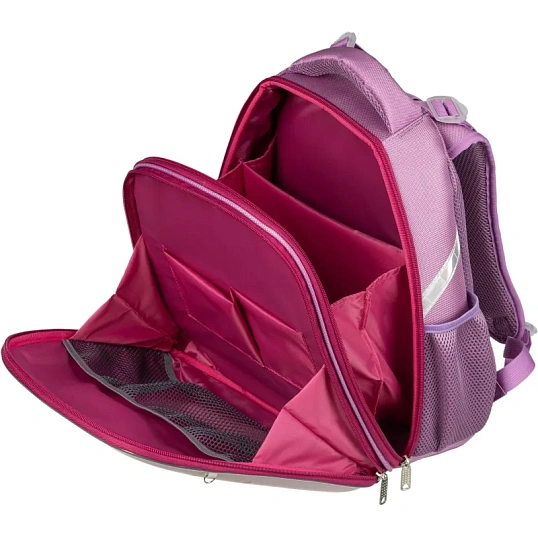 Ранец КОМУС Три богатыря Любава,Basic 2 отд.,эргоном. спинка,пайетки полиэс