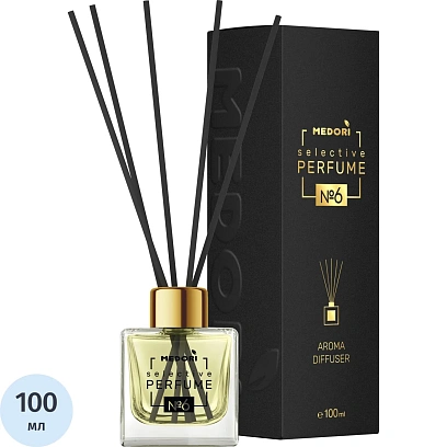 Аромадиффузор парф.с микрофибровыми палочками,100 мл, № 6 Молекула TH-5006