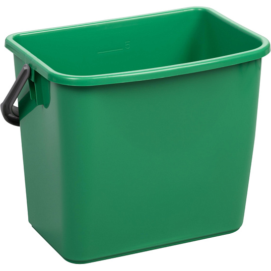 Ведро FBK 6л зеленое, с мерной шкалой, прямоугольное26x19x21,5 см., 91027-5