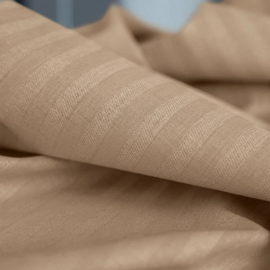 Простыня 2сп 200х220 см, страйп-дизайн, 105г/м2, Coffee cream 789230