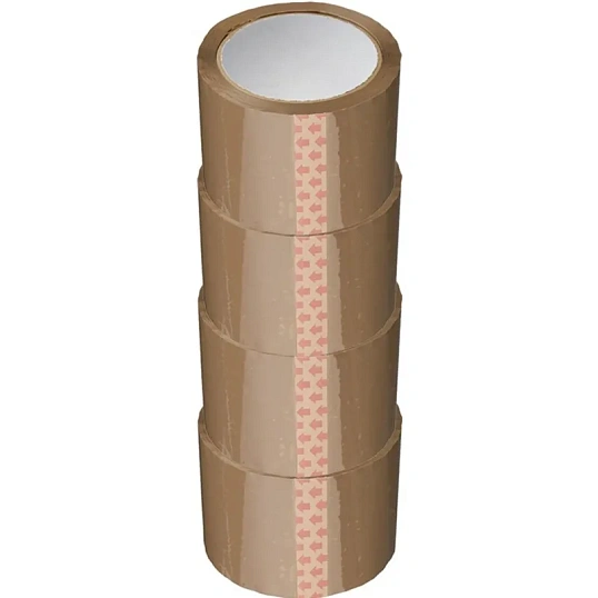 Клейкая лента  72мм х66м 38 мкм коричневый 4 шт/уп