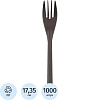 Вилка одноразовая столовая 173,5мм, черная, ПП,  1000 шт/кор