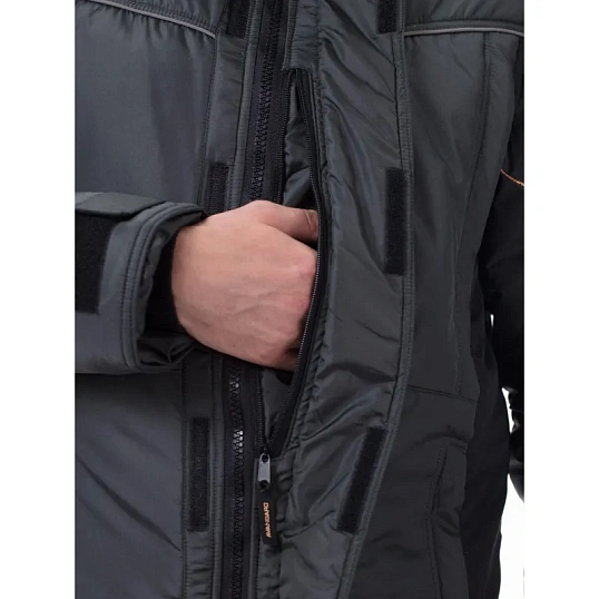 Куртка рабочая зимняя муж.Корсар сер/черн (172761) 48-50/182-188