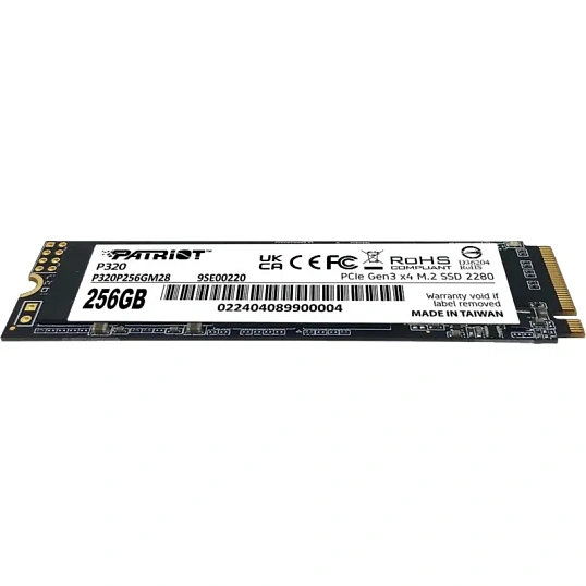 SSD накопитель Patriot P320 256GB M.2 2280 PCIe 3.0 x4(P320P256GM28)