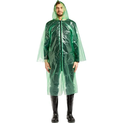 Плащ дождевик на молнии с капюшоном (XXXL)