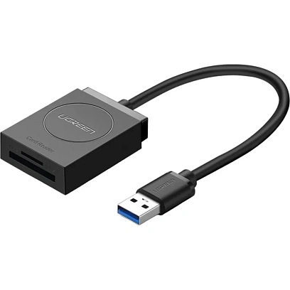 Картридер UGREEN CR127 (20250) USB 3.0 Card Reader TF+SD. Цвет: черный