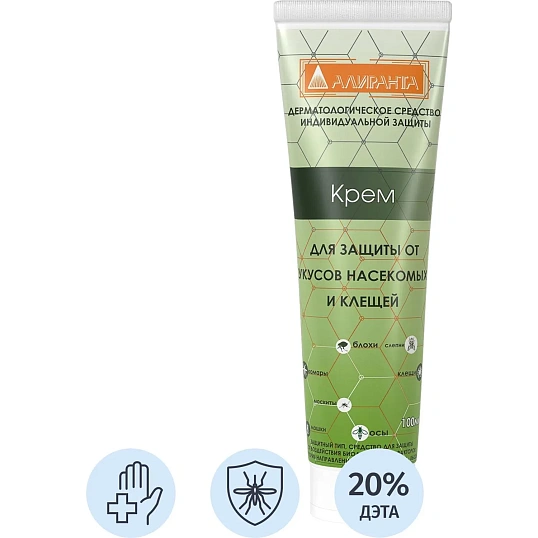 Крем репеллентный от укусов комаров и насекомых 100 мл АЛИРАНТА (10035)