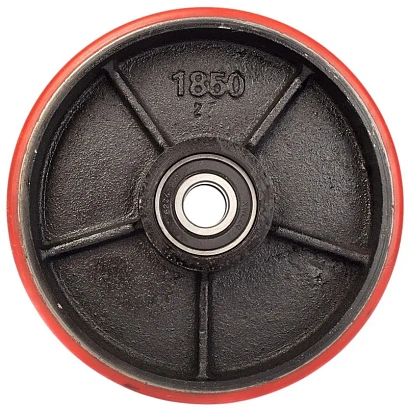 Колесо полиуретан 180х50мм с подшипником для тележек гидравлических 1001404