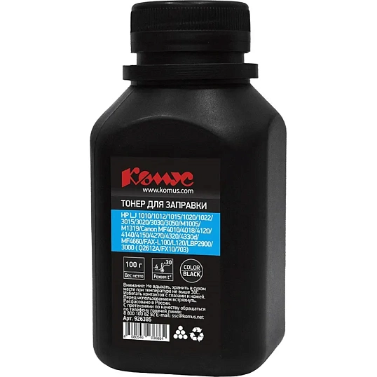 Тонер Комус чёрн для HP/Canon ( Q2612A/FX10/703) (100 г)