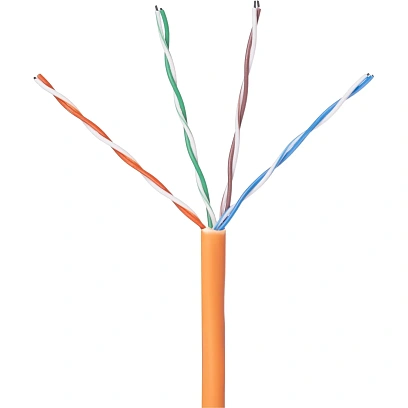 Кабель BigTech BT-CECR-015 CCA UTP 4 пары, кат.5e AWG24 LSZH 305м оранж