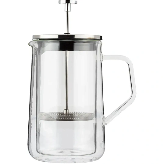 Френч-пресс 1000мл Кирай боросил.стекло, пластик ручка (BX608)