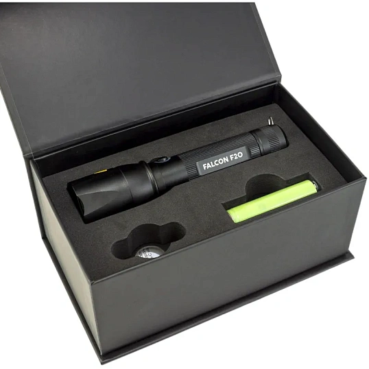 Фонарь ЯРКИЙ ЛУЧ F20 Falcon CREE XP-L HI, 3 режима, аккум