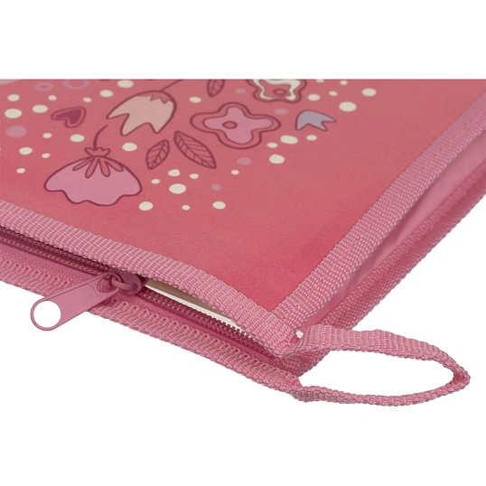 Папка для тетрадей Фея А4 на молнии,пластик,ПТ-813