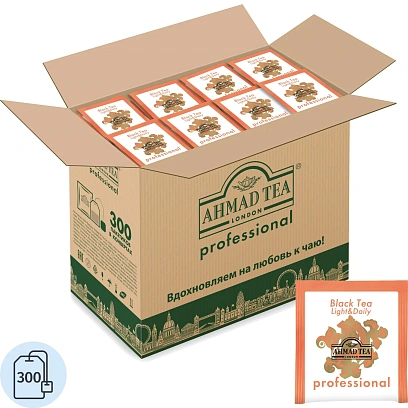 Чай Ahmad Tea Professional Light&Daily черный, пакет, 300штх1,5г