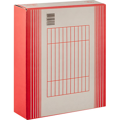 Короб архивный ATTACHE,75 мм,переплетный ка ртон,красн