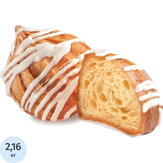 Печенье Заварные пышечки Гранъ в белой глазури, заварное, 2кг, 01