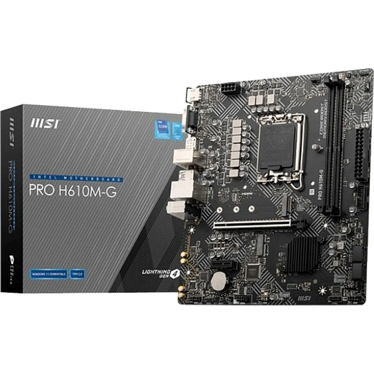 Материнская плата MSI PRO H610M-G, s1700, intel H610 2xDDR5, mATX