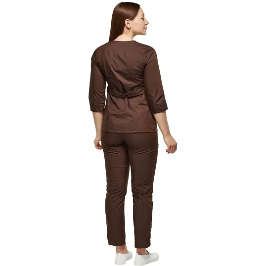 Костюм для горничных и уборщиц жен.У27 КБР коричневый 40 (146-152)