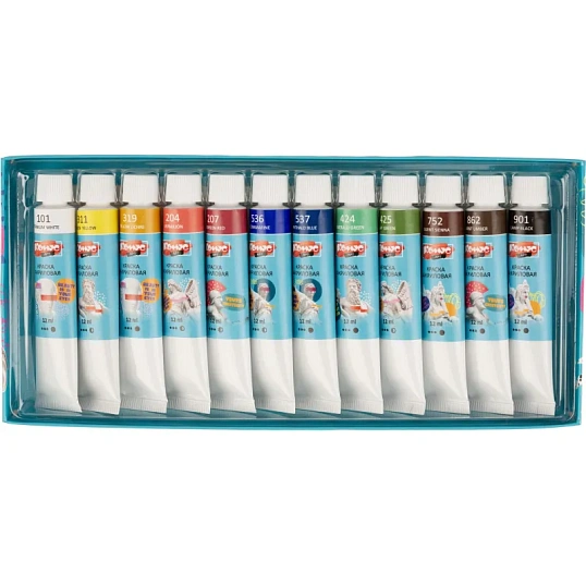 Краски акриловые худож.Комус Арт Студия,12цв х 12мл, в тубах