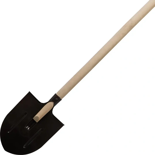 Лопата штыковая РусТрейд 140 см сталь 28x23см с черенком (cи-01520)