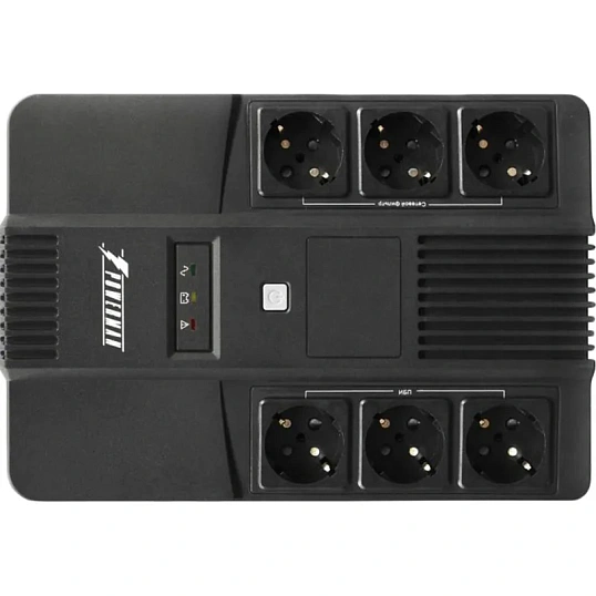 ИБП Powerman Brick 800, линейно-интеракт, 800ВА/480Вт, 3+3 EURO, RJ45/RJ11