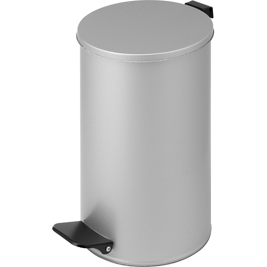 Ведро мусорное с педалью круглое 10 л серый металлик, 200 ммx310 мм