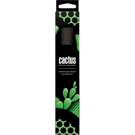Коврик для мыши Cactus Black 250x200x3мм (CS-MP-D01S/ CS-MPC-D01S)