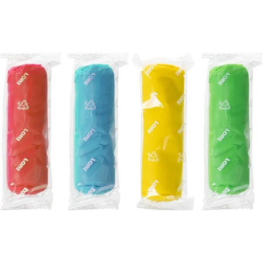 Тесто для лепки Пластишка 4 цв по 30 гр (коробка с вырубным окном), Тдл-046