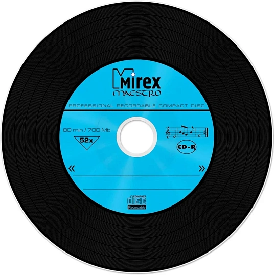 Носители информации CD-R, 52x, Mirex Maestro, Slim/5, UL120120A8F