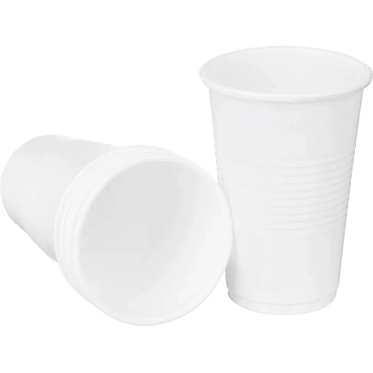 Стакан одноразовый 200мл белый, ПП, А25, 2000шт/кор