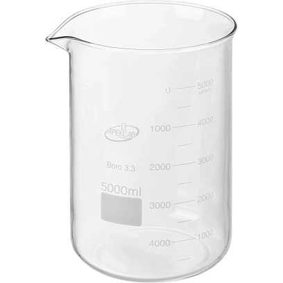 Лабораторный стакан Н-1-5000 ТС, с дел., ГОСТ 23932-90