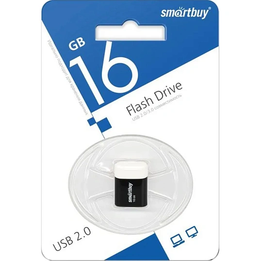 Флеш-память Smartbuy 16GB LARA Black(SB16GBLARA-K)