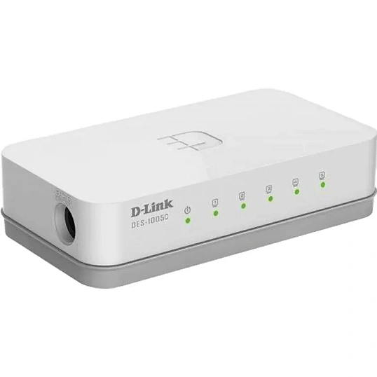 Коммутатор D-Link DES-1005C/B1A 5 портов, неуправляемый