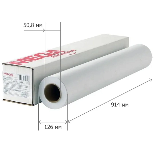 Бумага широкоформатная InkJet 80г 914ммх100м 50,8мм