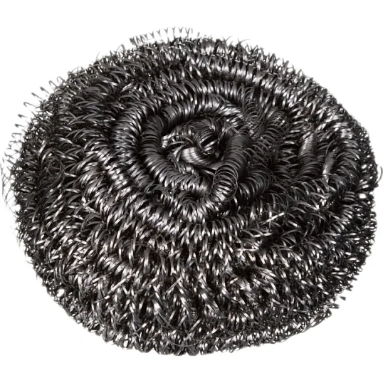 Губка-мочалка металл для мытья посуды 60x60x35мм 18г нерж.сталь 3шт/уп