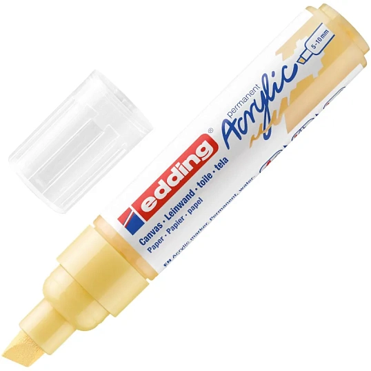Маркер акриловый Edding 5000/915.скош.нак. 5-10 мм. Цвет Пастельный желтый