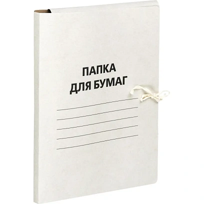 Папка с завязками 190-210г/м2 немел, 100 шт/уп