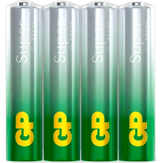 Батарейка GP Super AAA/LR03/24A (24ARS-2SB4/24AA21RA-2CRS4) 96шт/уп, 4шт/бл