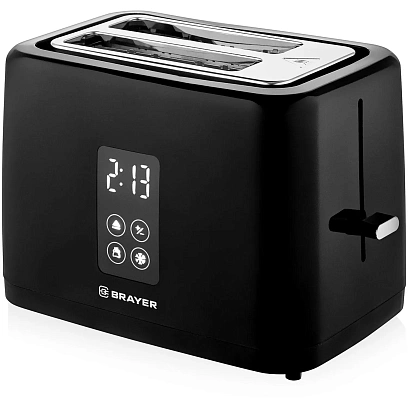 Тостер BRAYER BR2113,930Вт,7реж,автодогр,размор, автоотключ,2 тоста