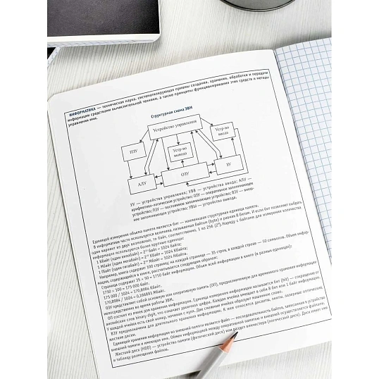 Тетрадь предметнaя ИНФОРМАТИКА 'КОТЫ МЕМЫ' 48 л, А5+,клетка,справ.инф/69827
