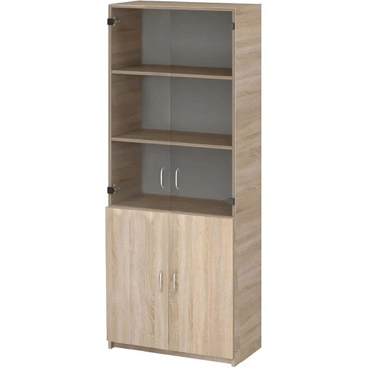 Шкаф SP Бюджет   со стекл. 2553 (651,879,655,670) дуб сонома