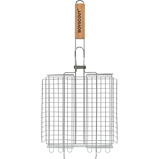 Решетка-гриль BOYSCOUT 25x25x4cм, облегченная, унив., глубокая/61641