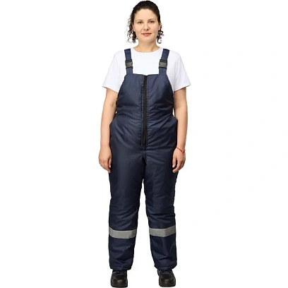 Полукомбинезон рабочий зимний женский з46-ПК синий (р.64-66) 158-164