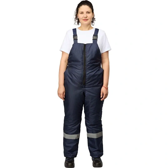 Полукомбинезон рабочий зимний женский з46-ПК синий (р.64-66) 158-164