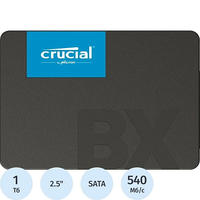 SSD накопитель Crucial SSD BX500, SATA 1000GB, 2.5 7mm(CT1000BX500SSD1)